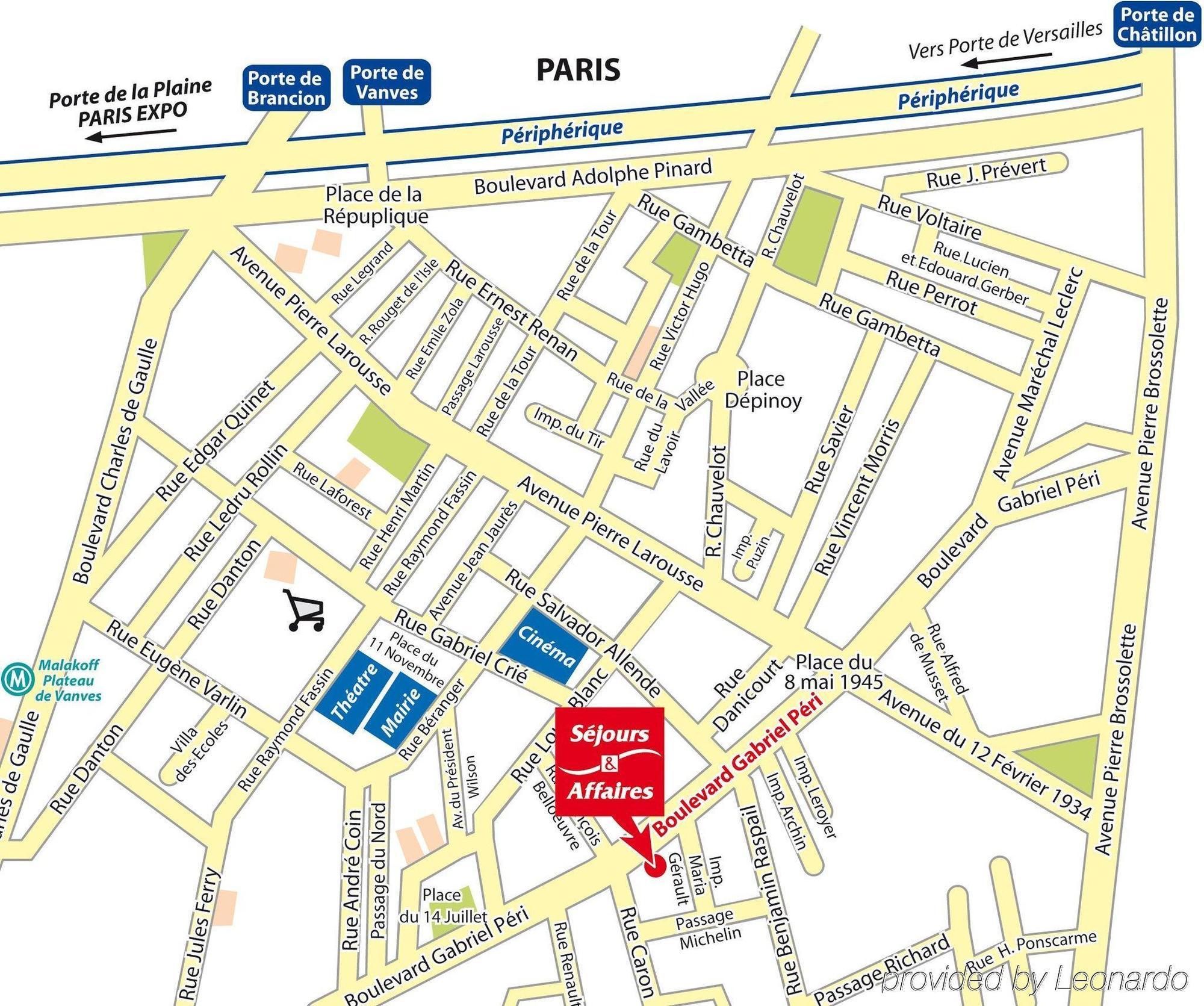 Апарт отель Sejours & Affaires Paris-Малакоф Экстерьер фото